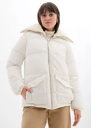 Vattert jakke med pilékrage, bonprix