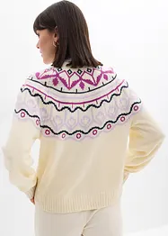 Oversized cardigan med koftemønster, bonprix