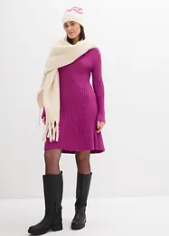 Strikket minikjole i myk viskosemiks, bonprix