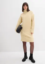 Strikket kjole med pyntesøm, bonprix