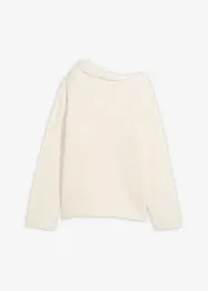 Oversized, ribbestrikket genser, bonprix