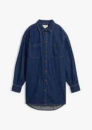 Denimskjorte i formstabilt materiale i 100% bomull, oversized, bonprix