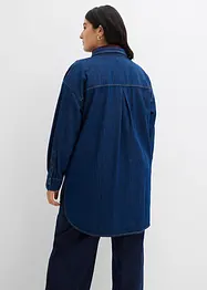 Denimskjorte i formstabilt materiale i 100% bomull, oversized, bonprix