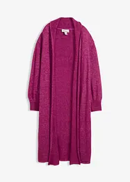 Lang coatigan i hårete garn, bonprix