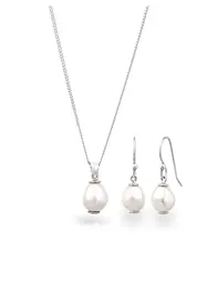 Elli-kjede og ørepynt i sølv 925, elli