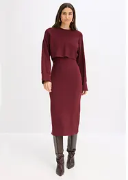 Strikket kjolesett  (2-delt sett), bonprix