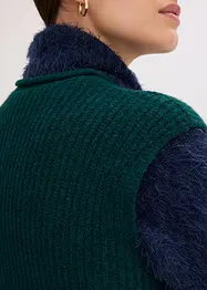 Strikket vest med dekorative knapper, bonprix