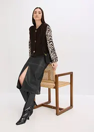 Strikket vest med dekorative knapper, bonprix