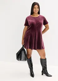 Minikjole i myk fløyel, bonprix