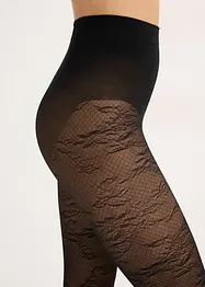 Tynn strømpebukse med blomstrete nettingmønster, bonprix