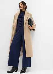 Dobbeltspent kåpe med ull-look, bonprix