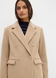 Dobbeltspent kåpe med ull-look, bonprix