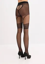 Strømpebukse i straps-strømpe look 30 DEN, bonprix