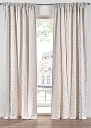 Jacquardvevd gardin i økologisk bomull (1-pack), bonprix