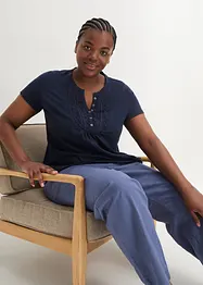 Bomullstopp i flammegarn, kort arm, bonprix