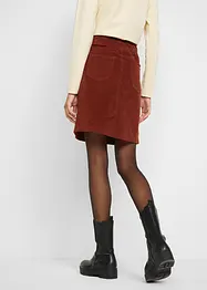 Skjørt i kordfløyel med stretch og komfortlinning, bonprix