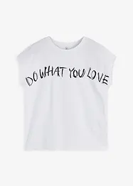 Oversized topp i 100% bomull, bonprix