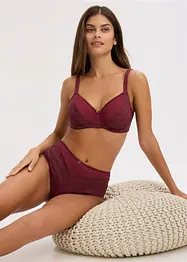 Høy truse med delikate blonder, bonprix