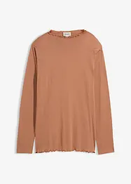 Langermet topp i bomullsmiks, bonprix