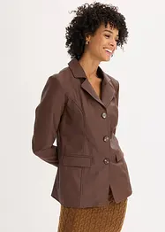 Lang blazer i imitert skinn, bonprix