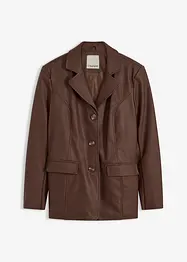 Lang blazer i imitert skinn, bonprix