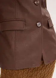 Lang blazer i imitert skinn, bonprix