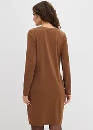 Figurnær jerseykjole i bomull med stretch (2-pack), bonprix