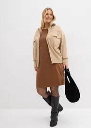 Figurnær jerseykjole i bomull med stretch (2-pack), bonprix