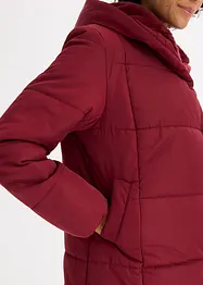 Vattert jakke med fuskepels, bonprix