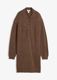 Kort strikkekjole med knappestolpe, bonprix