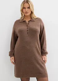 Kort strikkekjole med knappestolpe, bonprix