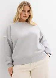 Oversized sweatshirt i bomullsmiks, bonprix