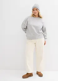 Oversized sweatshirt i bomullsmiks, bonprix