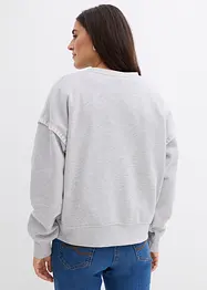 Oversized sweatshirt i bomullsmiks, bonprix