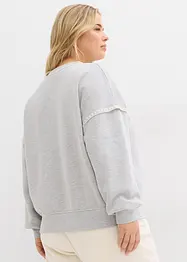 Oversized sweatshirt i bomullsmiks, bonprix