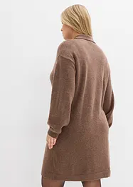 Kort strikkekjole med knappestolpe, bonprix