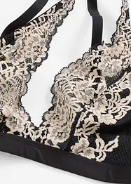 Bralette i tofarget blondemateriale, bonprix