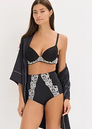 Vattert BH med tofargede blonder, bonprix