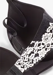 Vattert BH uten spiler med økologisk bomull og blonder, bonprix