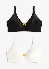 BH uten spiler med bomull (2-pack), bonprix