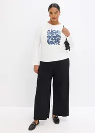 Langermet topp med trykk, bonprix