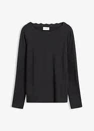 Topp i Punto di Roma-materiale med bølgekanter, bonprix