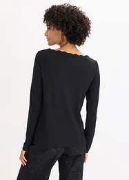 Topp i Punto di Roma-materiale med bølgekanter, bonprix