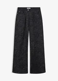 Wide Leg-bukse av bomullstretch, bonprix