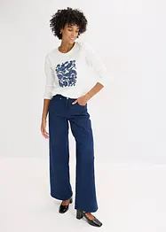 Langermet topp med trykk, bonprix