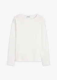 Langermet bomullstopp med ermer i poplin, bonprix