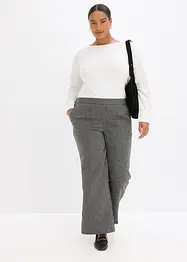 Langermet bomullstopp med ermer i poplin, bonprix