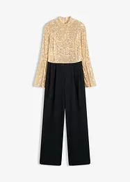 Jersey-jumpsuit med paljetter, bonprix