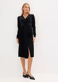 Midikjole i lett fløyel, bonprix