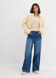 Langermet topp i figurnær modell, bonprix